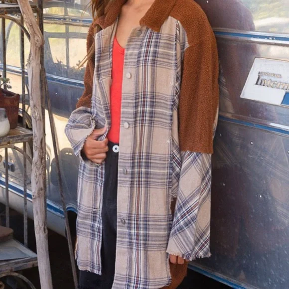 New. POL Mixed Fabric Jacket - Picture 2 of 4